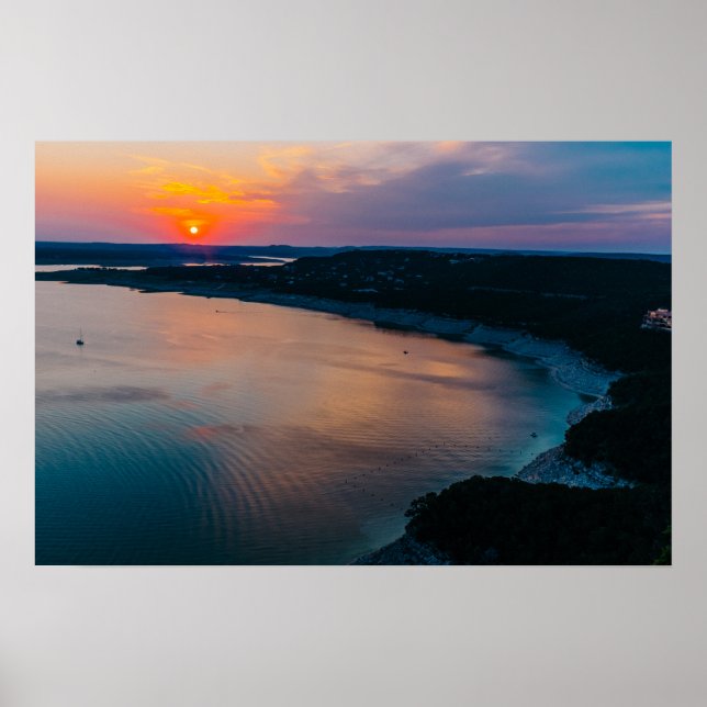 Póster Lake Travis Sunset (Frente)