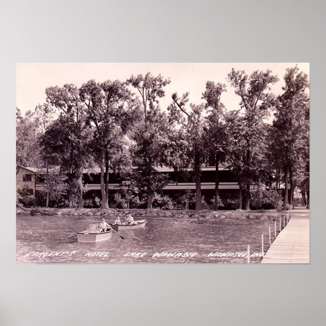 Póster Lake Wawasee Syracuse, Indiana Sargents Hotel (Frente)