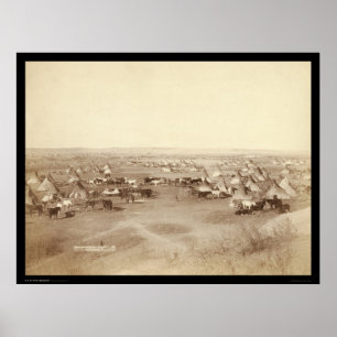 Póster Lakota Indian Camp Pine Ridge SD 1891