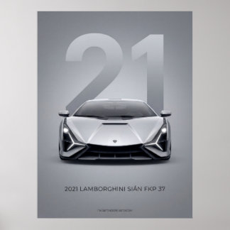Póster Lamborghini Sián FKP 37 de 2021