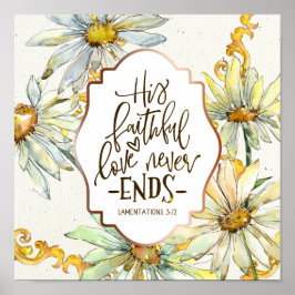 Póster Lamentaciones 3:22 Su amor fiel nunca termina