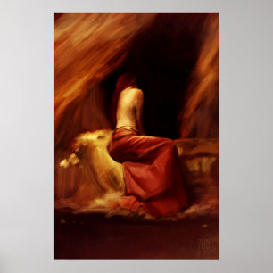 Póster Lamentar la pintura de un pequeño Poster