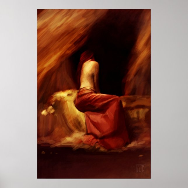 Póster Lamentar la pintura de un pequeño Poster (Frente)