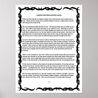 Póster Lamentos de la hierba (humor dramático)