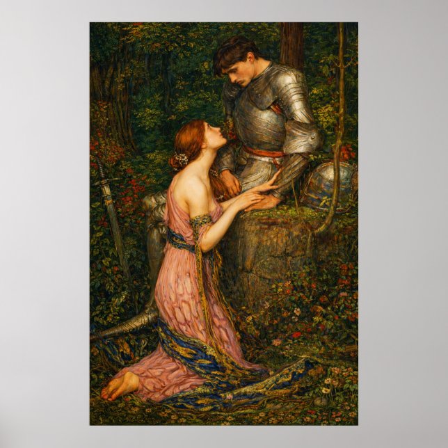 Póster Lamia and the Soldier by John William Waterhouse  (Frente)