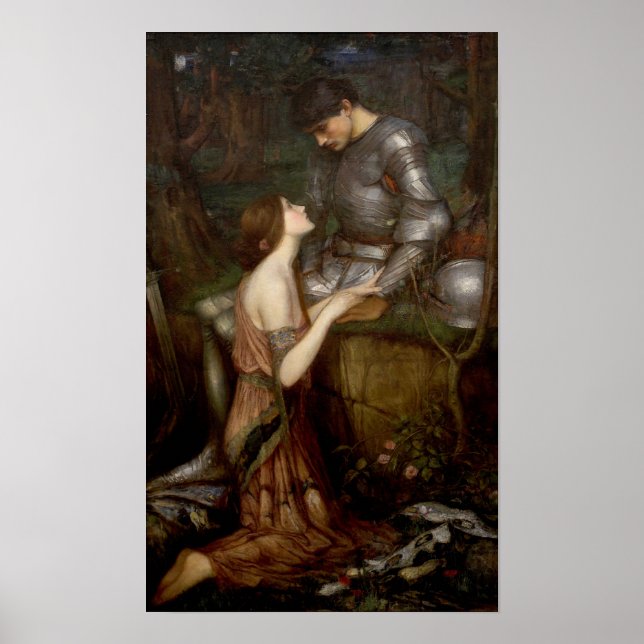 Póster Lamia y el soldado de John William Waterhouse (Frente)