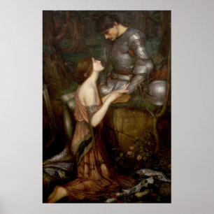 Póster Lamia y el soldado de John William Waterhouse