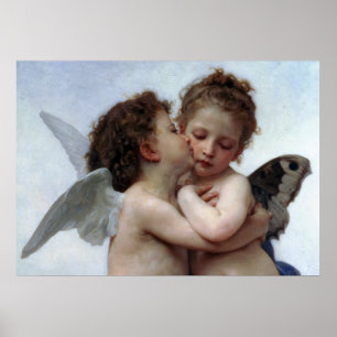 Póster L'Amour et Psyché, Enfants - William Bouguereau