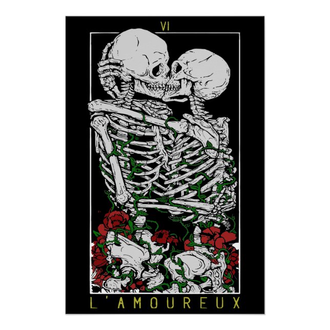 Póster L'Amoureux - Tarjeta Tarot (Anverso)