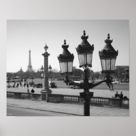 Póster Lamp Post y Eiffel