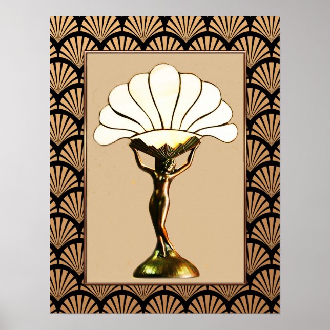 Póster Lámpara de ventilador Art Deco (Frente)