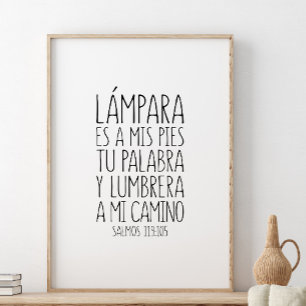Póster Lámpara es a mis pies tu palabra, Salmos 119:105