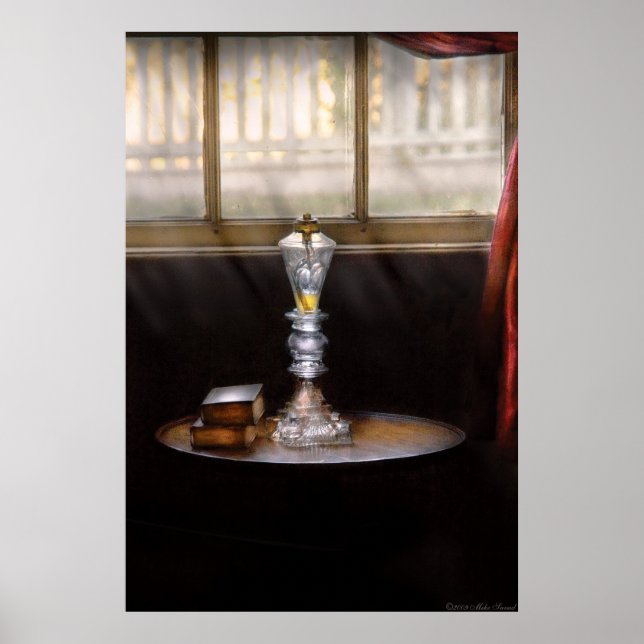 Póster Lámpara - La lámpara de aceite (Frente)