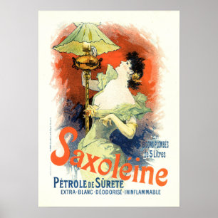 Póster Lámpara SAXOLEINE Y JULES CHERET Vintage Art Nouve