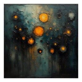 Póster Lámparas abstractas en el diseño de arte de Ai osc