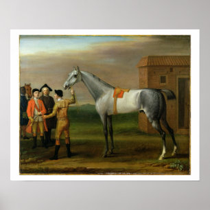 Póster Lamprea, con su dueño, sir Guillermo Morgan, en e