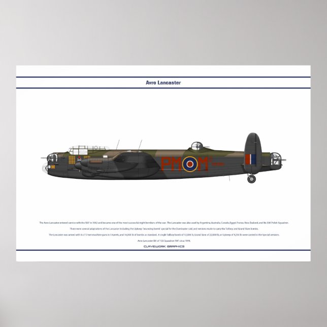 Póster Lancaster BIII 103 Escuadrón (Frente)