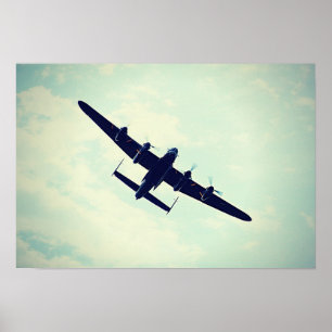 Póster Lancaster Bomber In Flight.