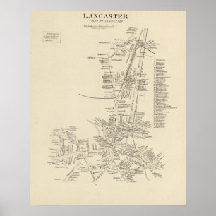 Póster Lancaster, ciudad de Lancaster