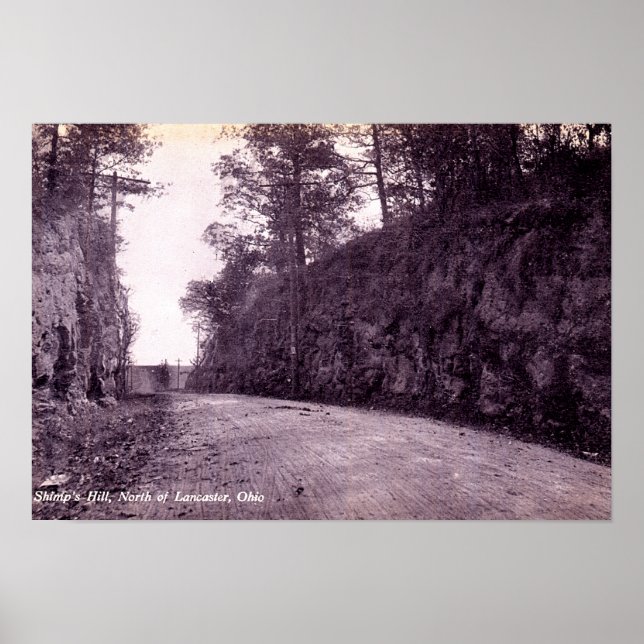 Póster Lancaster Ohio al norte de Shimps Hill (Frente)