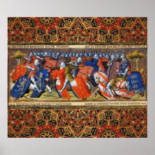 Póster Lancelot del lago en el torneo de Camelot