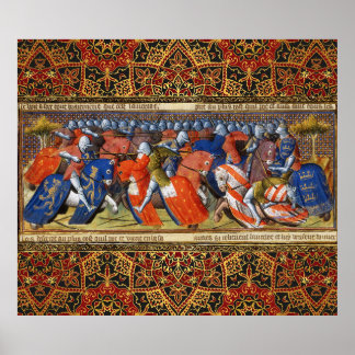 Póster Lancelot del lago en el torneo de Camelot