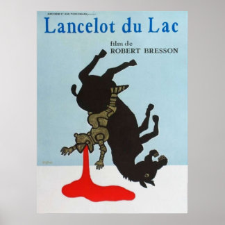 Póster Lancelot du Lac película de Robert Bresson