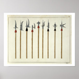 Póster Lances, spears, halberds and partisanes, plate fro