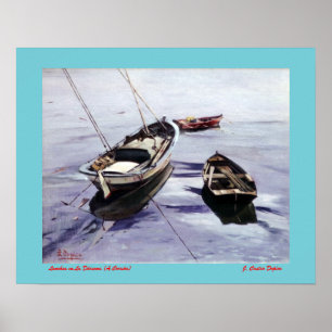 Póster Lanchas en La Dársena (A Coruña)