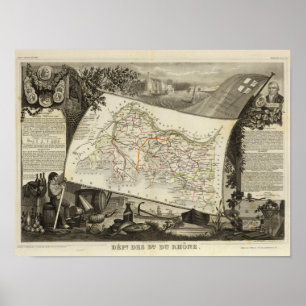 Póster Landscape and towns