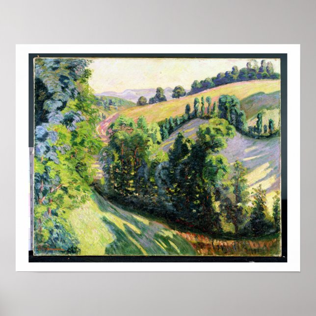 Póster Landscape at Pontgibaud, c.1895 (oil on canvas) (Frente)