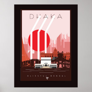 Póster Landscape Dhaka