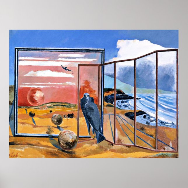 Póster Landscape from a Dream, painting by Paul Nash (Frente)