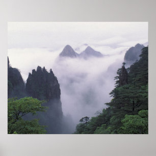 Póster Landscape of Mt. Huangshan (Yellow Mountain) in