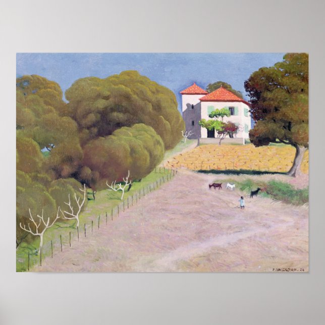Póster Landscape, The House with the Red Roof, 1924 (Frente)