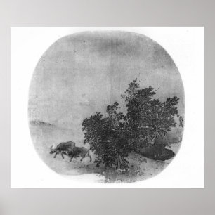Póster Landscape with water buffalo, Song Dynasty