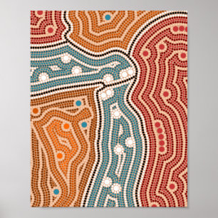 Póster Landschaft vor der Besiedelung