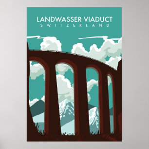 Póster Landwasser Viaduct Suiza T-Shirt
