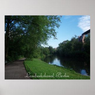 Póster Landwehrkanal en Berlín, Alemania