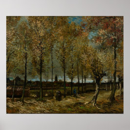 Póster Lane con Poplars cerca de Nuenen - Van Gogh - c188