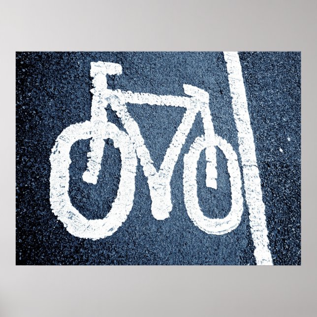 Póster Lane de bicicleta (Frente)