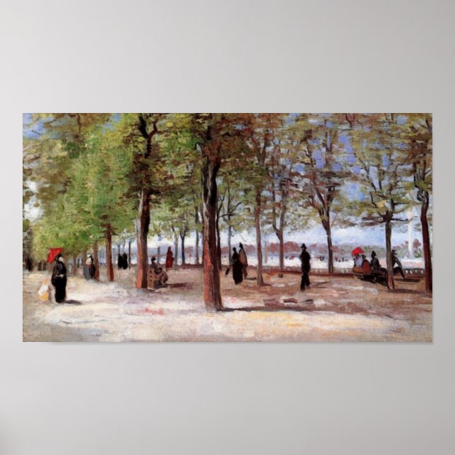 Póster Lane en el Jardín de Luxemburgo, Vincent van Gogh (Frente)