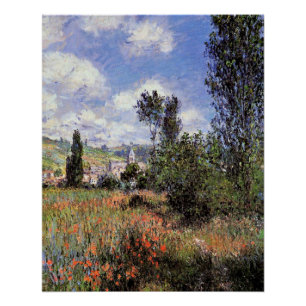 Póster Lane in the Poppy Field por Claude Monet