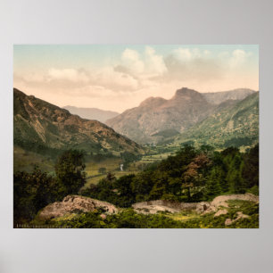 Póster Langdale Valley, Lake District, Cumbria, Inglaterr