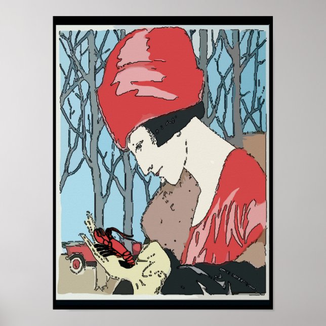 Póster Langostinos: Gal Gorra Rojo (Frente)