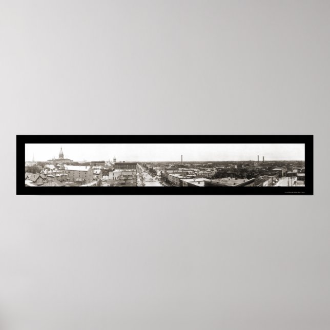 Póster Lansing MI Panoramic Photo 1912 (Frente)