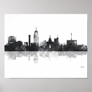 PÓSTER LANSING, MICHIGAN SKYLINE