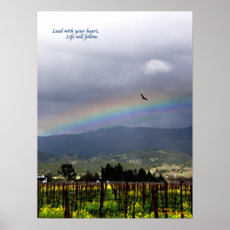 Póster Lanza con tu corazón. La vida seguirá