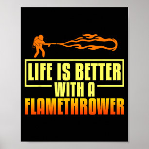 Póster Lanzador de flores de fuego Quotes