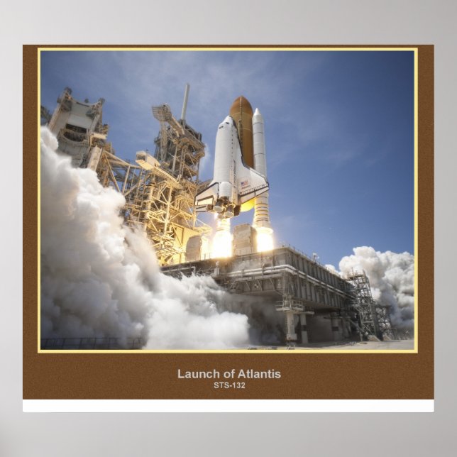 Póster Lanzamiento de Atlantis STS-132 (Frente)